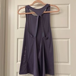 Adidas open back purple workout tank size small